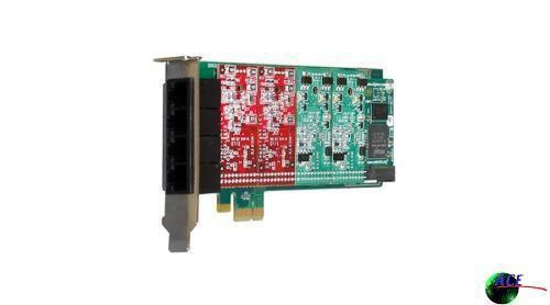 Digium 1A4B05F 4 Port Modular Analog PCI-Express Card with 4 Station Interfaces
