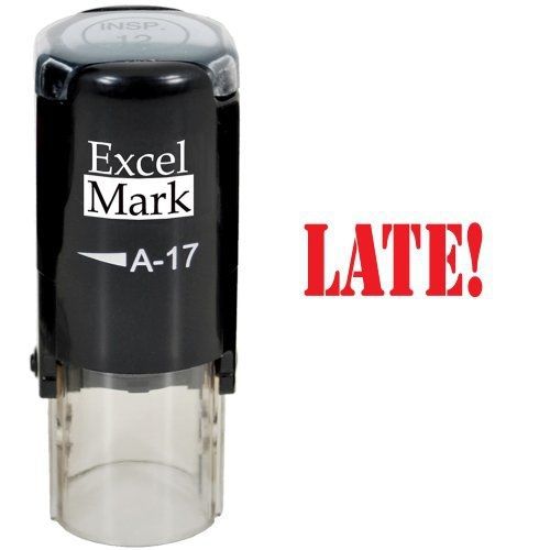 Excelmark round teacher stamp - late! - red ink for sale