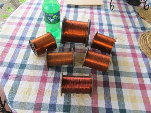 Copper wire fine wire electric motor repair 6 spools for sale