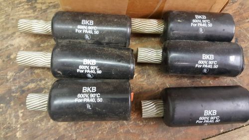 LOT OF 6 BURNDY PA50 PIN ADAPTER WITH BKB ~ 600V ~ 90 Deg C ~ For PA40, 50