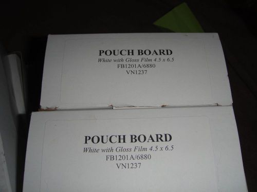 (2) Pouch Boards - White Gloss 4.5 x 6.5 (10 ea.) for ProSeal &amp; Hot Laminators