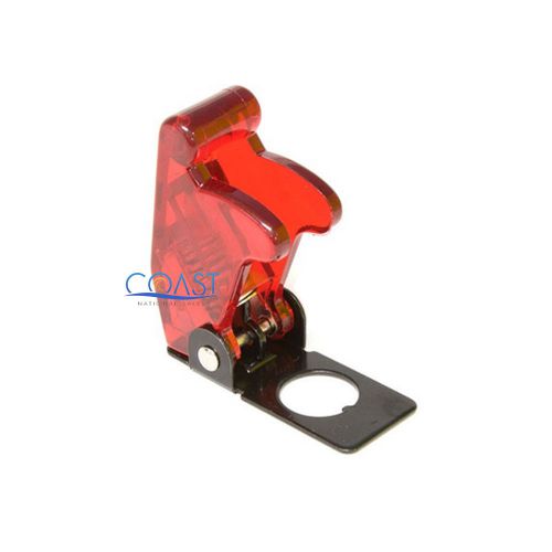 Car Marine Industrial Spring-Loaded Toggle Switch Safety Cover - Clear Red