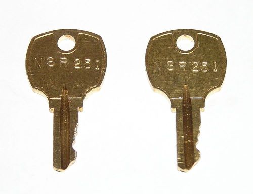 2 - Square D National NSR251 Electrical Breaker Panelboard Trim Lock Keys