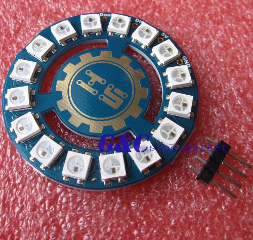 2pcs Programmable Colorful LED Board 16X WS2812 5050 Cascade LED Driver Board