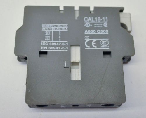 ABB CAL18-11 16A 690V Side Mount Auxiliary Contact Block