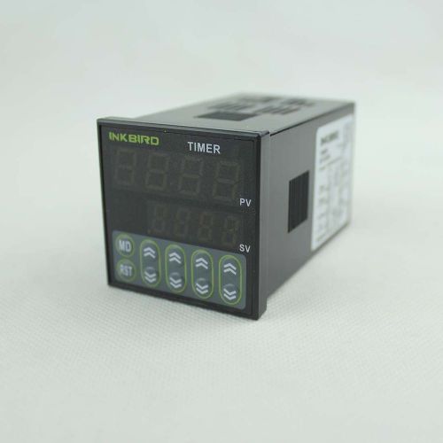 110-220V Black IDT-E2RH Digital Twin Timer Relay Time Delay Relay w/ Tact Switch