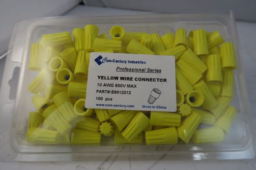 Com-Century Industries Yellow Wire Connectors, 100pcs. NEW!!!