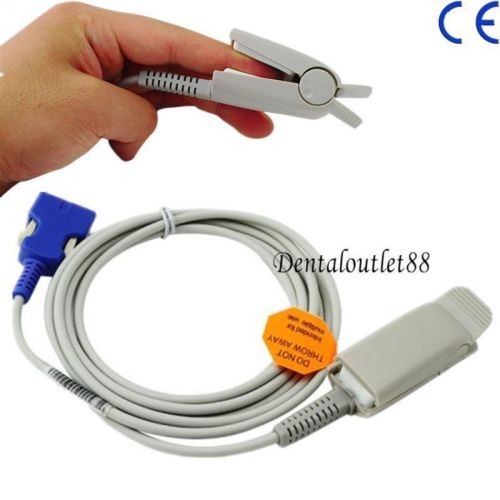 CE approved# Adult Finger Clip Spo2 sensor, 14 Pins ,3m/9.8 feet For Nellcor ca