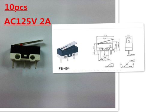 10pcs Micro Switch AC125V 2A Tact Switch Mouse Switch Three-legged
