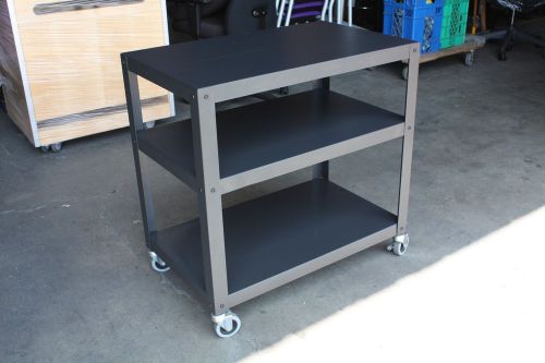 Go-cart Carbon 30&#034;x18&#034; Rolling Cart with 3 Shelves