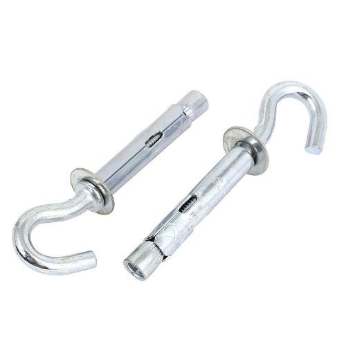2 Pcs M6x40mm C Type Hook Bolts Expansion Sleeve Anchors Fastener for Concrete