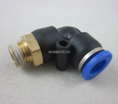 5pc pneumatic 8mm tube to 3/8&#034; bsp male thread elbow connector push in fitting for sale