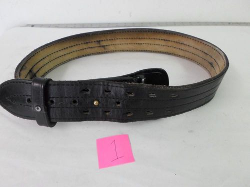 AKER Black Leather Duty Belt, Size 34, 2 1/8&#034; Wide                            #1