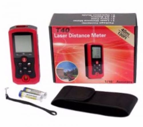 130Ft (40m) Laser Distance Meter, 1/16&#034; Accuracy T40