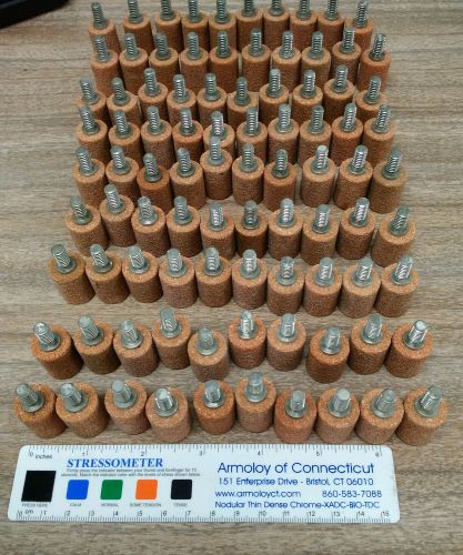 Set of  90  mounted grinding stones with a 1/2&#039;&#039; threaded shank for sale