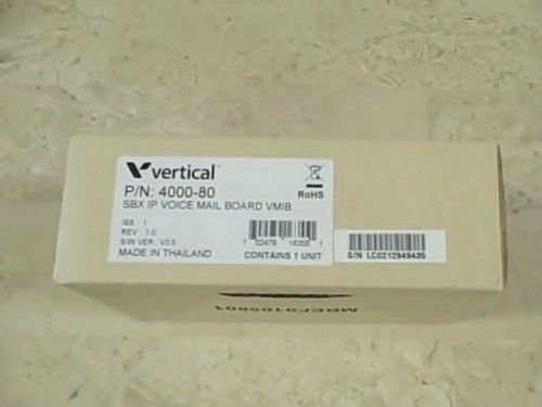 Vertical Comdial 4000-80 8 Hour Voicemail Auto Attendant SBX IP 320 4 Port NEW