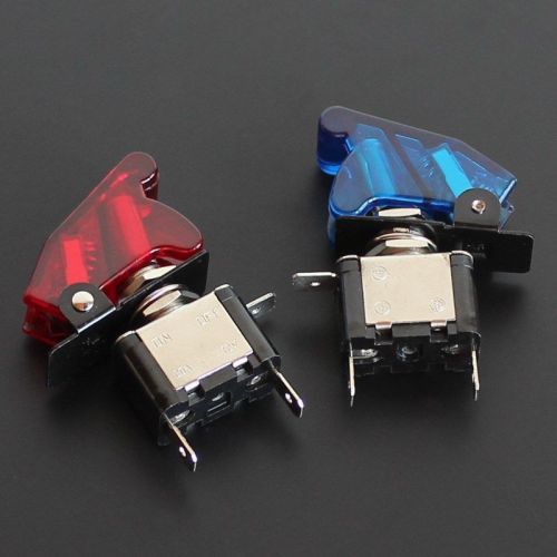 Free ship 2PCS 20A12V Red and Blue ON/OFF Control SPST Illuminated Toggle Switch