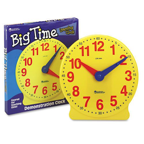 Big Time Learning Clocks 12-Hour Demonstration Clock for Grades K-4