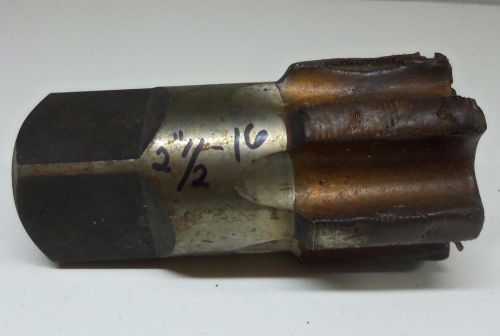 6 flute hand plug tap 2 1/2 - 16 n6 h5 hs metal working nos for sale