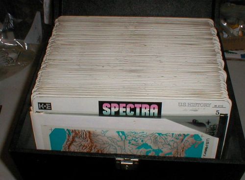 Lot-87 1968 K&amp;E Keuffel &amp; Esser Spectra US History Overhead Transparency &amp; Case