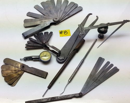 Machine Shop tooling box #8 Feeler gauges Starrett measuring pieces calipers