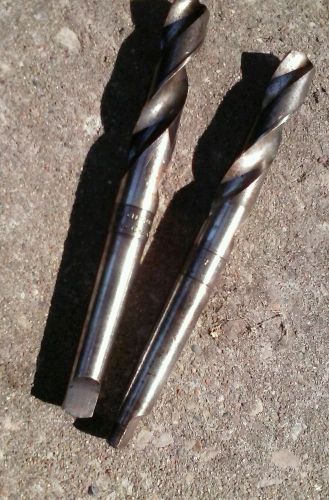 25-32 &amp; 23-32 TAPERED SHANK DRILL BIT 7.5&#034; long made in USA vintage