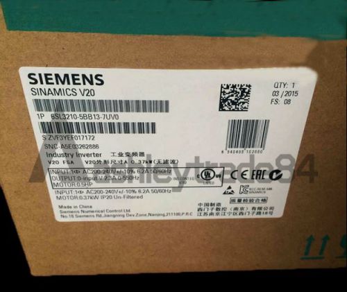 SIEMENS SIINAMICS V20 6SL3210-5BB13-7UV0 INVERTER NEW IN BOX
