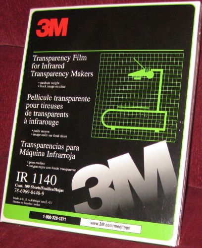 3M Transparency Film For Infrared Transparency Makers IR 1140 100 Sheets SEALED
