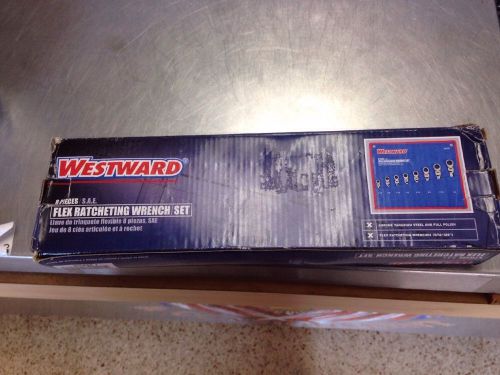 Westward 35Z115 Flex Ratcheting 8 Piece S.A.E. Wrench Set NEW! Never Used