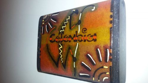 HAND MADE WOODEN BUSINESS CARD HOLDER, FROM COLOMBIA.