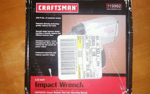 Craftsman 1/2&#034; impact wrench 19982 340 ft-lbs max torque for sale