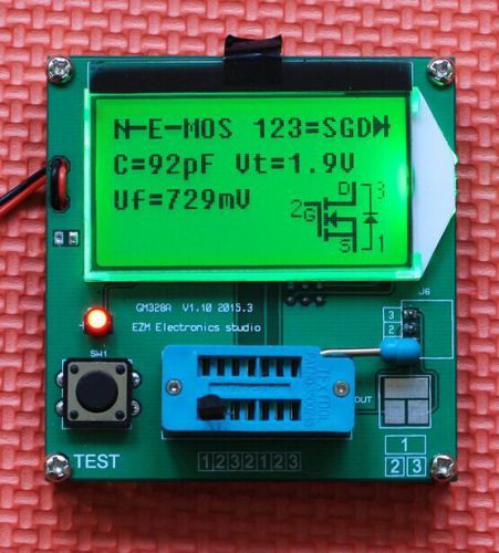2015 LCD 12864 Mega328 Transistor Tester Diode Triode Capacitance LCR ESR Meter