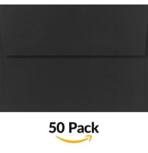 A7 invitation envelopes w/peel &amp; press (5 1/4 x 7 1/4) - black linen (50 qty.) | for sale