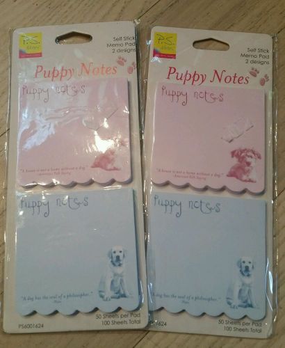 Puppy Notes Sticky Post It Notes 200 sheets NEW