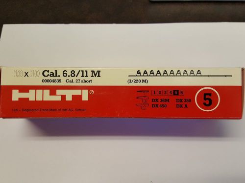 HILTI 00004839  6.8/11 M .27 CAL SHORT RED CARTRIDGE 4 BOXES 100 EACH