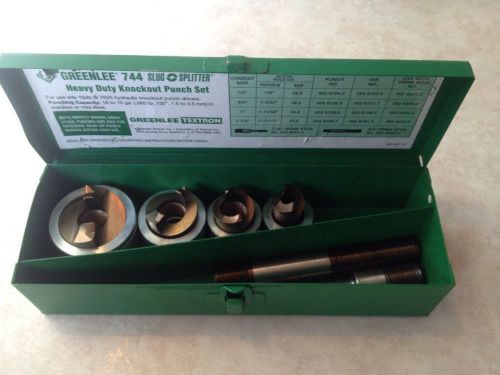 Nos 744 greenlee slug splitter stainless steel knockout punch set #3109 for sale