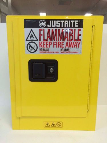 NEW JUSTRITE FLAMMABLE SAFETY CABINET 890200 22X17X8 2-GALLON