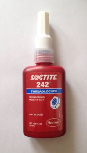 New locative 242 threadlocker medium strength bolts 1/4&#034; to 3/4&#034; 1.69fl.oz(50 ml for sale