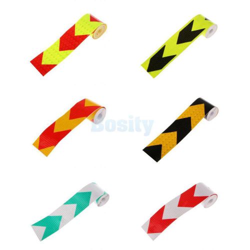 6pcs 3M Night Reflective Safety Warning Conspicuity Tape Strip Arrow Sticker