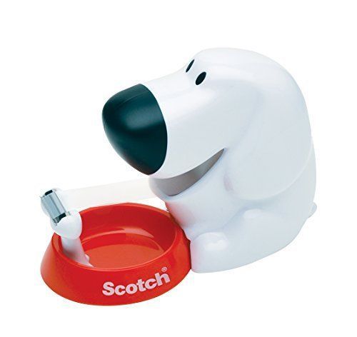 Scotch Dog Tape Dispenser with Scotch Magic Tape, 3/4 x 350 Inches, 1 Roll, 1