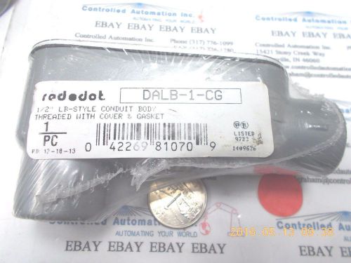 Red Dot DALB-1-CG Conduit Body w/Cover &amp; Gasket 1/2&#034; LB-Style