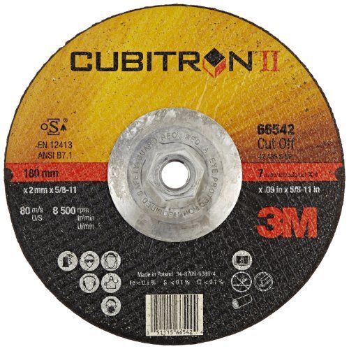 3m cubitron ii cut-off wheel t27 quick change, ceramic grain, 7&#034; diameter x 60 1 for sale