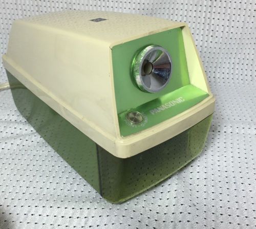 Vintage Panasonic Electric Pencil Sharpener KP-8A WORKS GREAT GREEN CREAM 4A