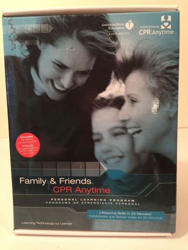 Family and Friends CPR AHA Anytime Manikin DVD Kit Spanish English New