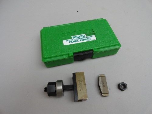 Greenlee rs232 25-pin d-subminiature electric connector panel punch for sale