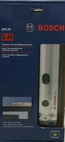 BOSCH GPL3T TORPEDO 3 POINT ALIGNMENT LASER LEVEL - NEW - PRIORITY SHIPPING