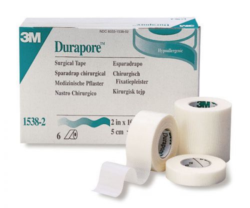NEW 3M Durapore Surgical Tape 1&#034;x10yds 12rl/bx #1538-1