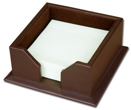 Dacasso chocolate brown leather note holder, 3-inch by 3-inch for sale