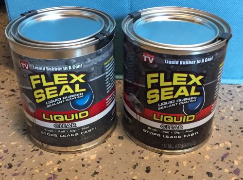 Flex Seal Liquid Clear 16oz Lot Of 2 - NEW! $30 Value!!!