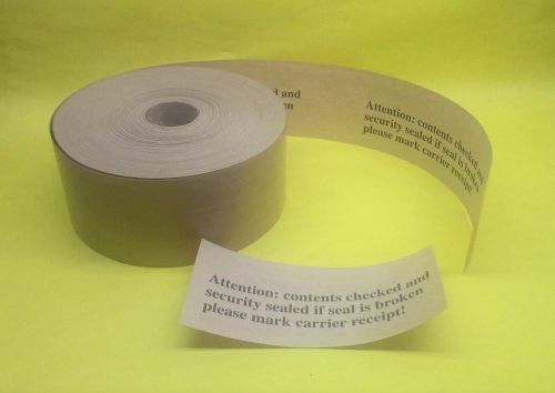Reinforced Gummed Brown Paper  Packing Tape &#034;if seal is broken&#034; 2.75&#034; x 350 Feet